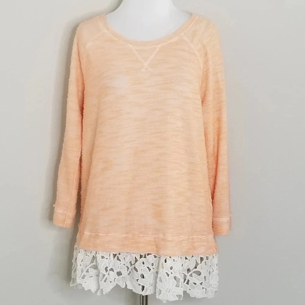 Anthropologie Sunday in Brooklyn Citrus Lace Sweater M